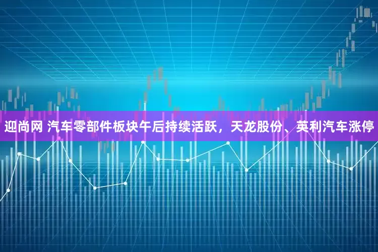 迎尚网 汽车零部件板块午后持续活跃，天龙股份、英利汽车涨停