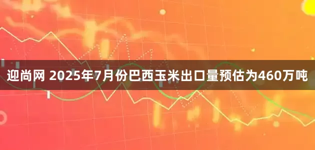 迎尚网 2025年7月份巴西玉米出口量预估为460万吨