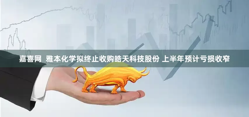 嘉喜网  雅本化学拟终止收购皓天科技股份 上半年预计亏损收窄